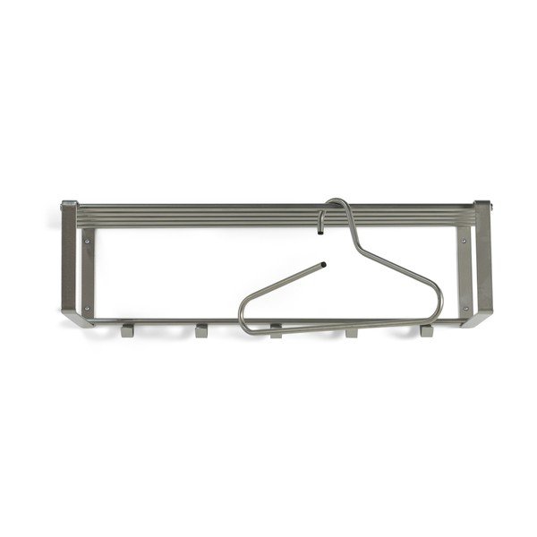 Kovový nástenný vešiak v striebornej farbe s poličkou 70 cm Rex – Spinder Design-image-2