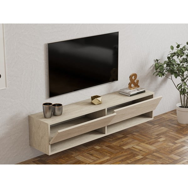 Béžový TV stolík 141x31x30 cm Arges – Kalune Design-image-4