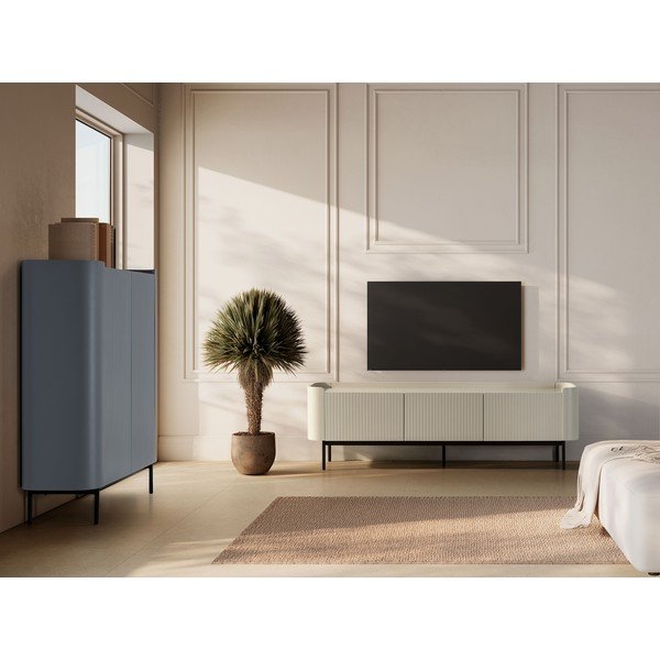 Sivomodrá skrinka 100x140x40 cm Willa – MOME-image-1