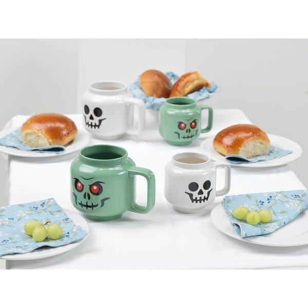Zelený keramický detský hrnček na latte 255 ml Skeleton – LEGO®-image-1