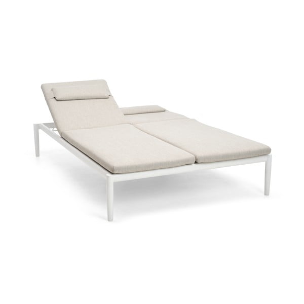 Krémovobiele kovové záhradné ležadlo Switch - Diphano-image-2