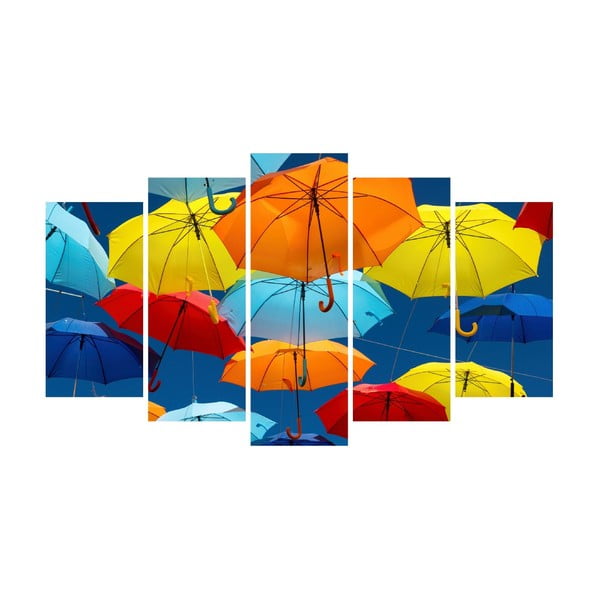 Viacdielny obraz na plátne Viacfarebný dáždnik