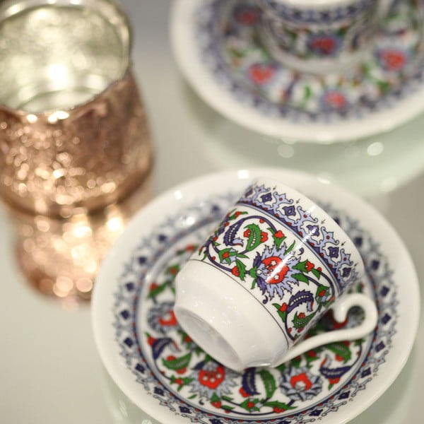Sada 6 hrnčekov na kávu Ornament, 50 ml-image-1