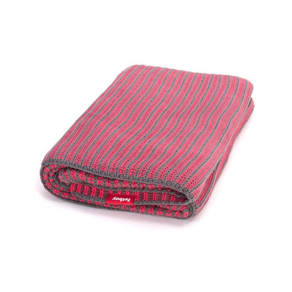 Sivo-ružová vrúbkovaná deka Fatboy Klaid