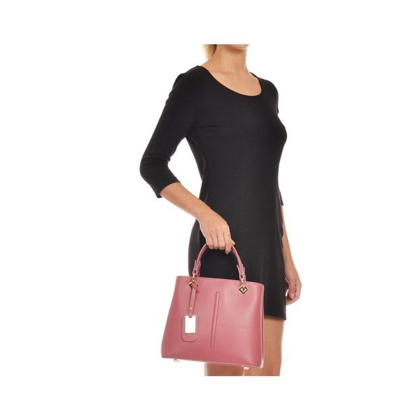 Ružová kožená kabelka Roberta M Salma Rosa-image-1