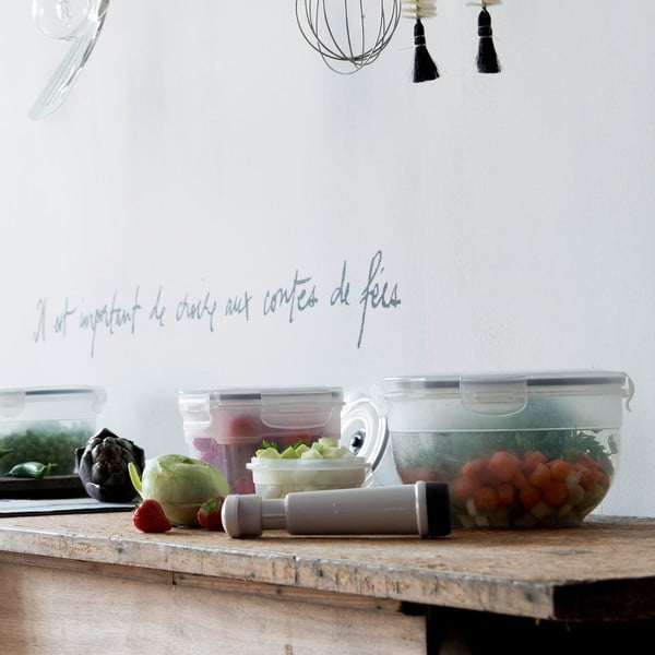 Súprava 3 boxov na potraviny a vákuovej pumpy Compactor Food Saver-image-1