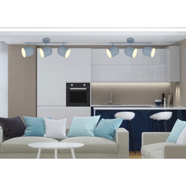 Svetlomodré stropné svietidlo s kovovým tienidlom 55x10 cm Azuro – Candellux Lighting-image-1