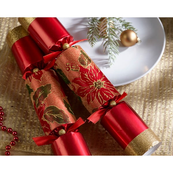 Vianočné crackery v súprave 6 ks Glittery Poinsettia – Robin Reed-image-1