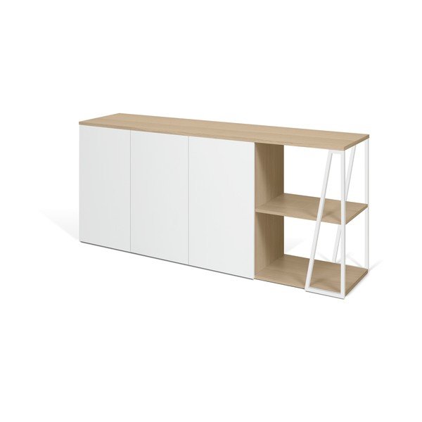 Biela komoda TemaHome Albi, šírka 190 cm-image-3