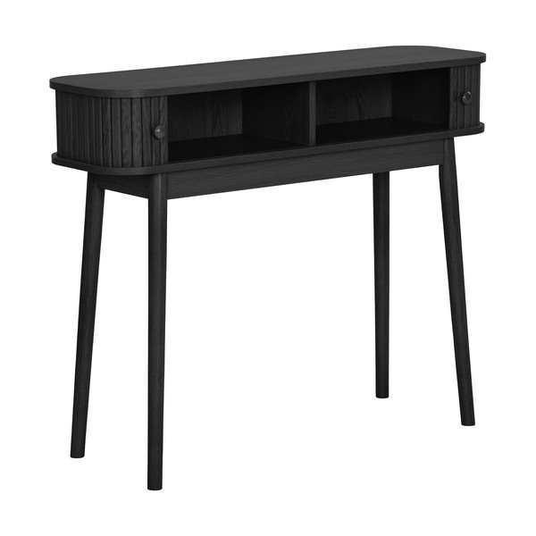 Čierny konzolový stolík z borovicového dreva 30x100 cm Nikoo – House Nordic-image-3