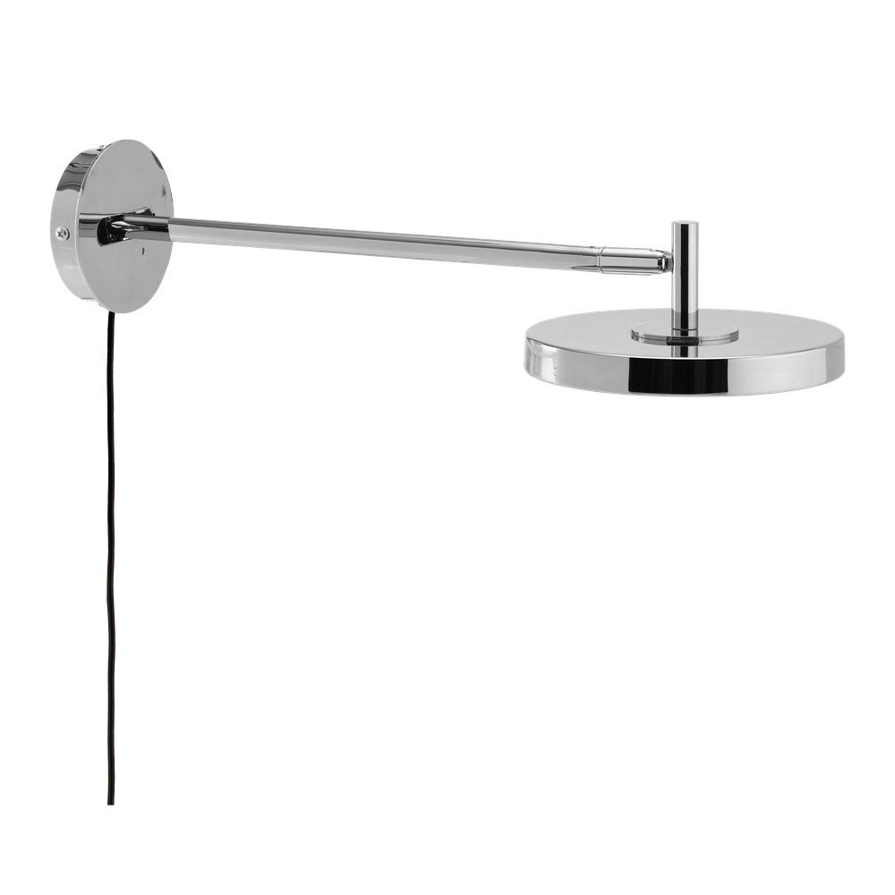 E-shop LED nástenné svietidlo s ohýbateľnou konštrukciou/so stmievačom do zásuvky v lesklej striebornej farbe ø 15 cm Asteria Wall Long – UMAGE