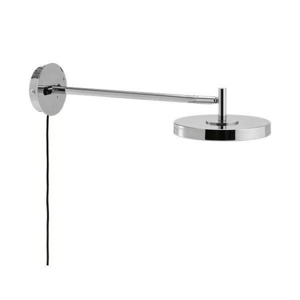 LED nástenné svietidlo s ohýbateľnou konštrukciou/so stmievačom do zásuvky v lesklej striebornej farbe ø 15 cm Asteria Wall Long – UMAGE