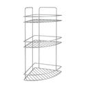 Nástenná rohová kúpeľňová polička s troma poschodiami Metaltex Ref