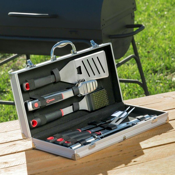 11-dielna sada náradia na grilovanie z antikoro ocele v kufríku InnovaGoods Professional Barbecue-image-2
