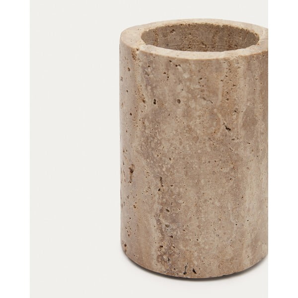 Béžový kamenný téglik na zubné kefky Macre – Kave Home-image-4