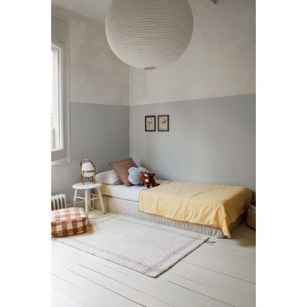 Krémový prateľný ručne tkaný bavlnený koberec 90x130 cm Cuisine Natural – Lorena Canals-image-1