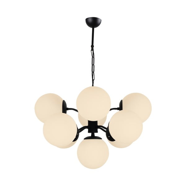 Čierne závesné svietidlo Squid Lighting Owl, výška 80 cm