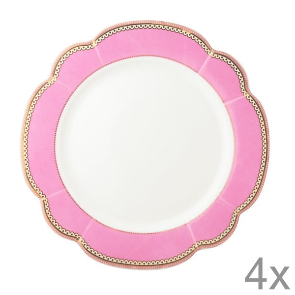 Porcelánový tanier Rosie od Lisbeth Dahl, 24 cm, 4 ks