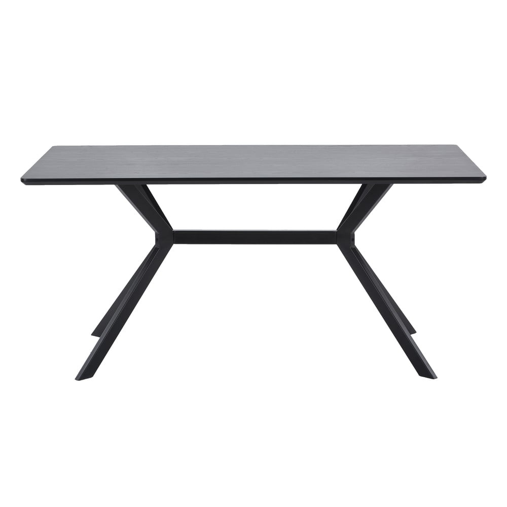 Čierny jedálenský stôl WOOOD Bruno, 160 x 90 cm