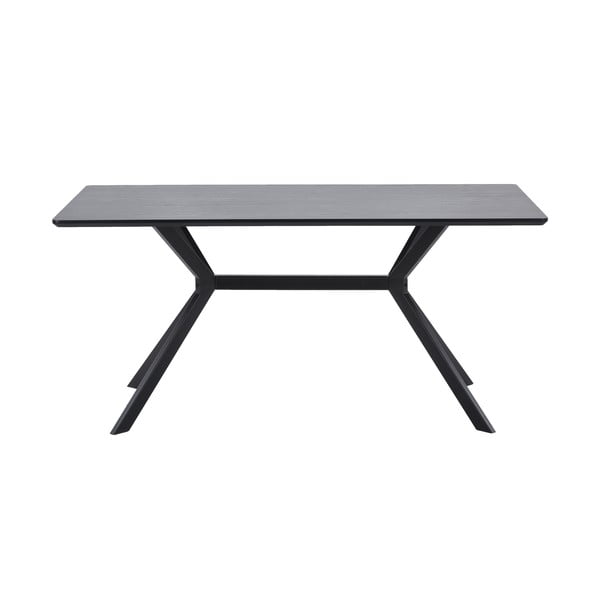 Čierny jedálenský stôl WOOOD Bruno, 160 x 90 cm