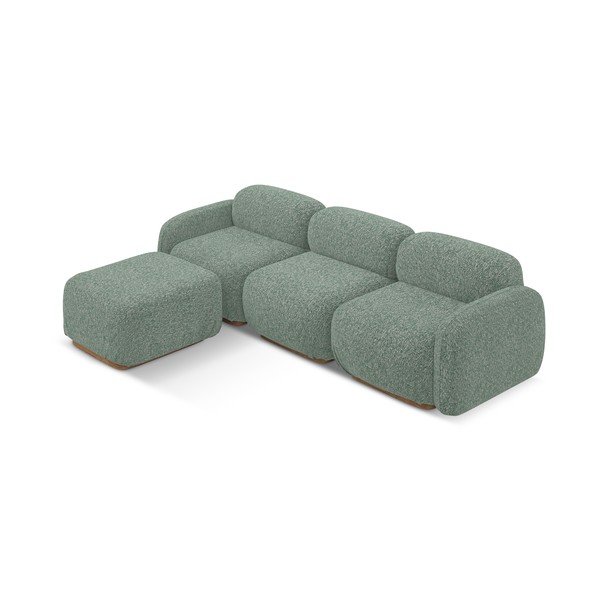 Svetlozelená modulárna rohová pohovka (variabilná) Ailani – Makamii-image-2