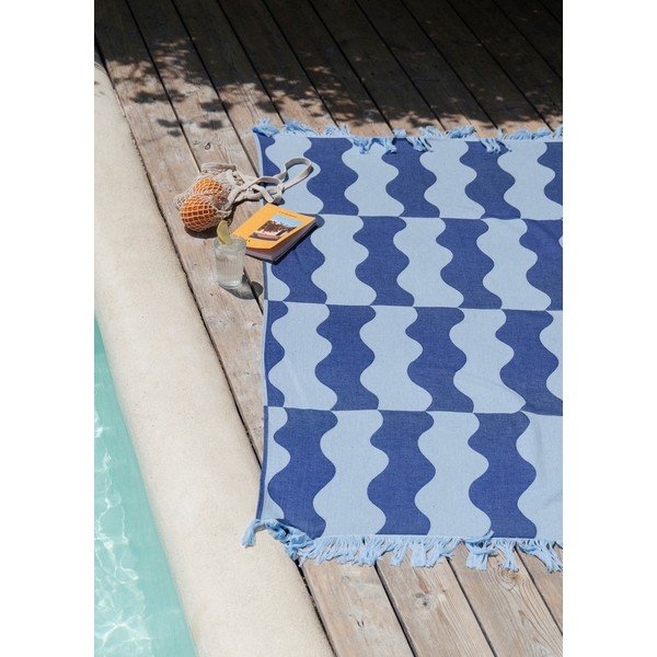 Modrá bavlnená plážová osuška 100x160 cm Nugo – noo.ma-image-3
