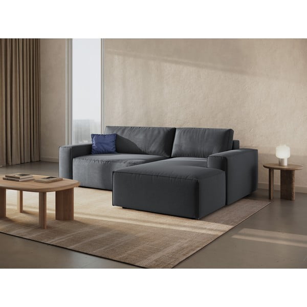Tmavosivá rozkladacia rohová pohovka (pravý roh) Jodie – Micadoni Home-image-1