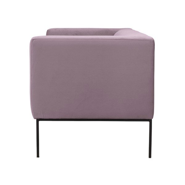 Púdrovoružová zamatová dvojmiestna pohovka Windsor & Co Sofas Neptune, 145 cm-image-3