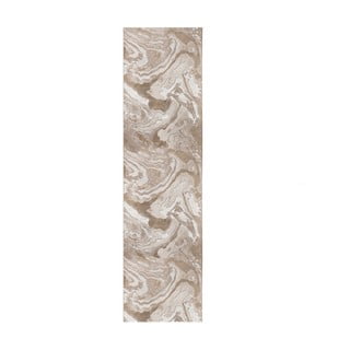 Béžový behúň Flair Rugs Marbled, 80 x 300 cm
