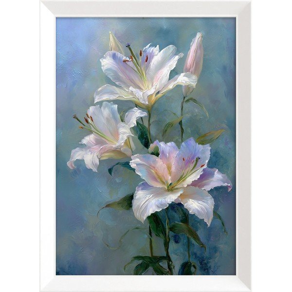 Tlačený obraz s rámom 56x75 cm Lilies – Styler