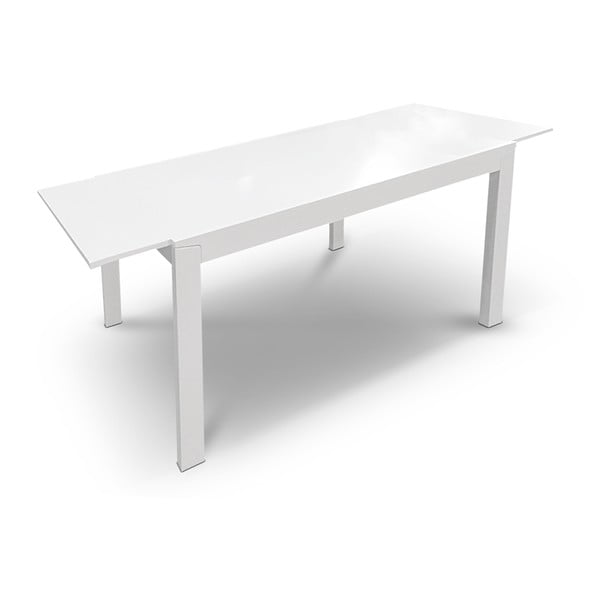 Rozkladací jedálenský stôl Ghost, 120-164 cm, biely