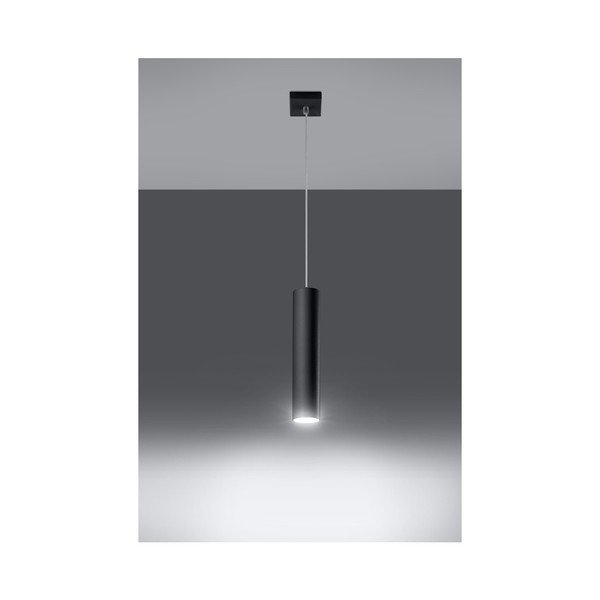 Čierne kovové závesné svietidlo Castro – Sollux-image-3