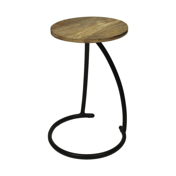 Odkladací stolík z mangového dreva HSM Collection Telephone, ⌀ 30 cm