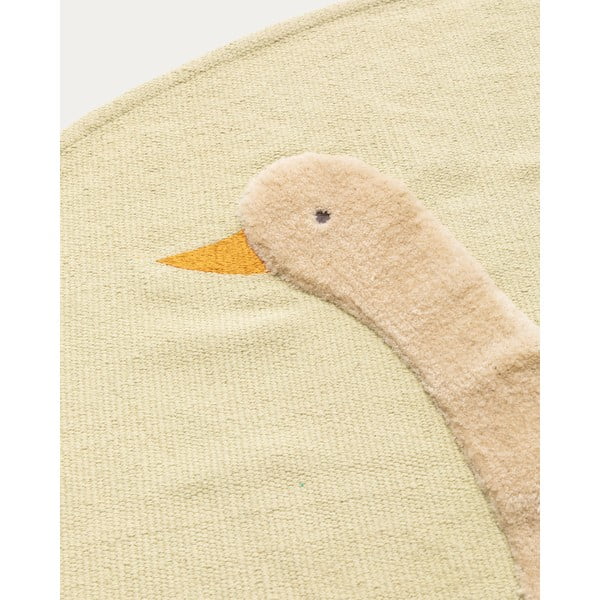 Svetložltý bavlnený detský koberec ø100 cm Milu – Kave Home-image-4