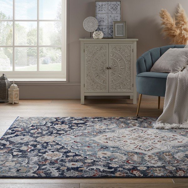 Tmavomodrý koberec Flair Rugs Jaleh, 160 x 230 cm-image-1