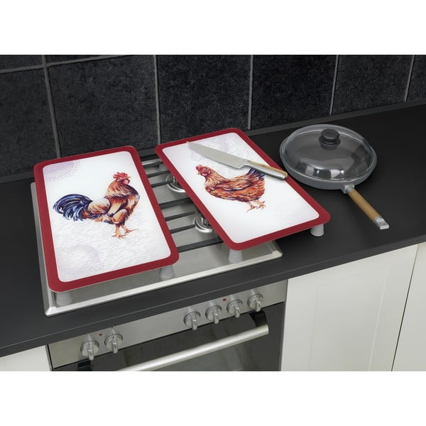 Kryty na sporák z tvrdeného skla v súprave 2 ks 52x30 cm Farm – Wenko-image-1