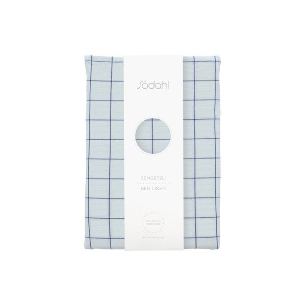 Svetlomodré obliečky na jednolôžko z bavlny Renforcé 140x200 cm Vista – Södahl-image-4