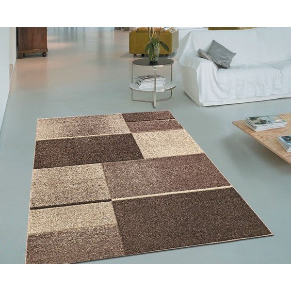 Koberec Webtappeti Intarsio Brown, 140 × 200 cm-image-1