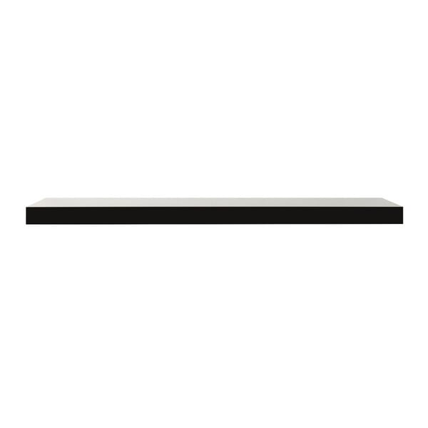 Čierna nástenná polička Intertrade Shelvy, dĺžka 80 cm