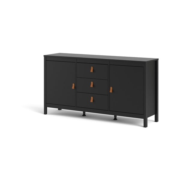 Čierna nízka komoda 152x80 cm Madrid – Tvilum-image-4