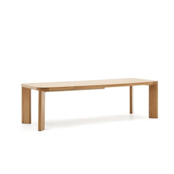 Rozkladací jedálenský stôl s doskou v dubovom dekore v prírodnej farbe 100x200 cm Jondal – Kave Home