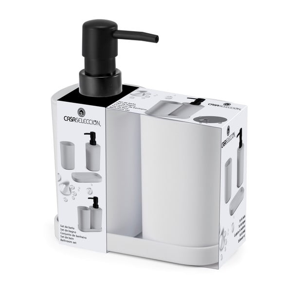 Biela súprava doplnkov do kúpeľne – Casa Selección-image-4