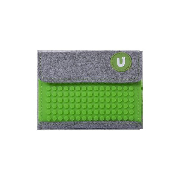 Pixelová peňaženka grey/grass green