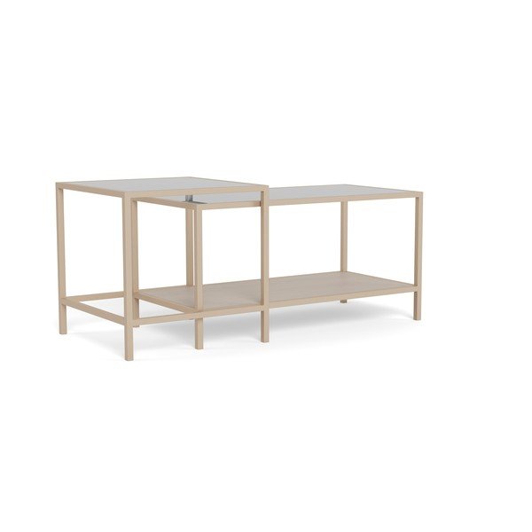 Sivé oceľové konferenčné stolíky v súprave 2 ks 50x90 cm Seaford – Actona-image-3