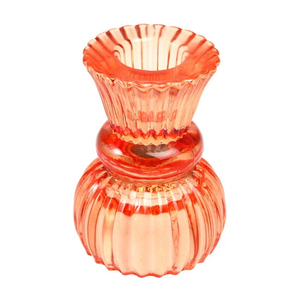 Nízky oranžový sklenený svietnik – Rex London-image-1