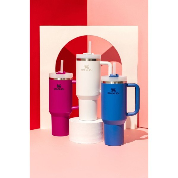 Biela termoska so slamkou z nehrdzavejúcej ocele 1,18 l Quencher H2.0 FlowState Tumbler Frost – Stanley-image-3