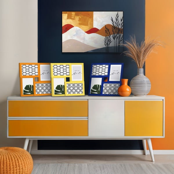 Žltý rámček na stenu 27x27 cm – knor-image-1