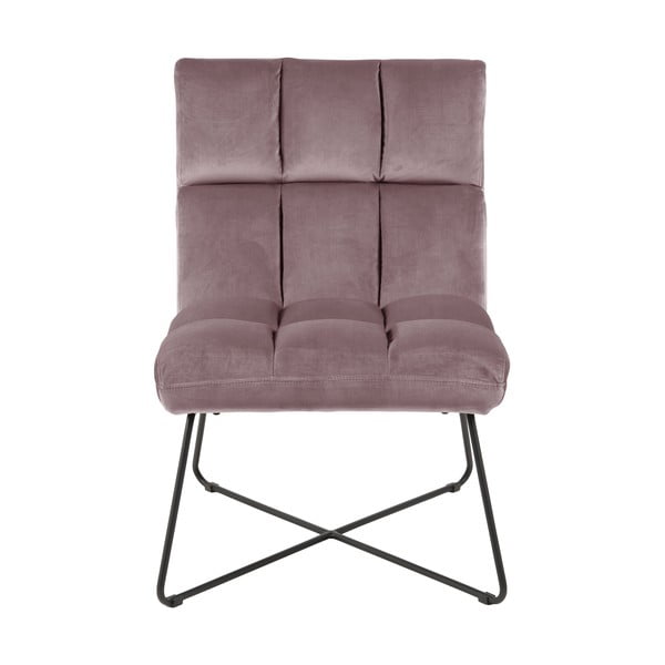 Ružové zamatové kreslo Alba – Actona-image-2