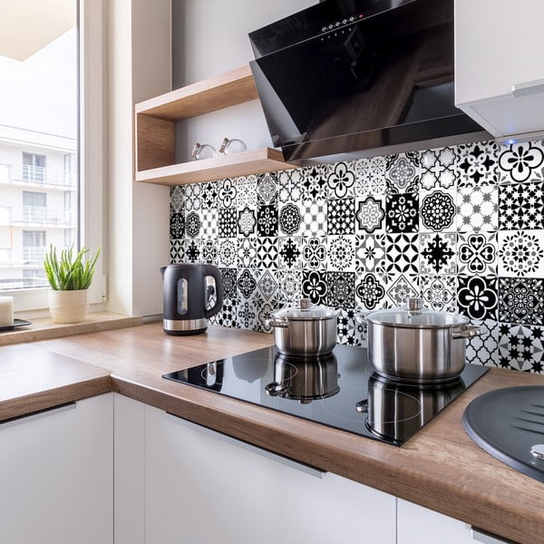 Súprava 9 nástenných samolepiek Ambiance Cement Tiles Alexia, 10 x 10 cm-image-1