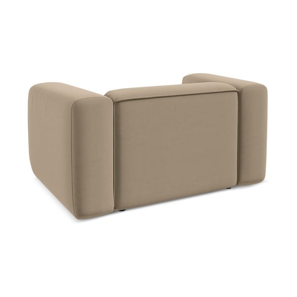 Béžové zamatové kreslo Ekahi – Makamii-image-4